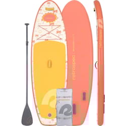 Retrospec Weekender Nano 2 iSUP PVC Inflatable Red/White Paddleboard 10.6 ft. H X 32 in. W X 6 in. L