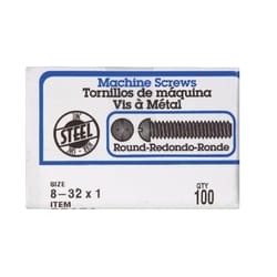 HILLMAN No. 8-32 Ga. X 1 in. L Combination Round Head Zinc-Plated Steel Machine Screws 100 pk
