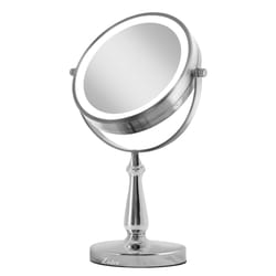 Zadro Next Generation 12.5 in. H X 7.75 in. W LED Vanity Mirror Chrome Silver