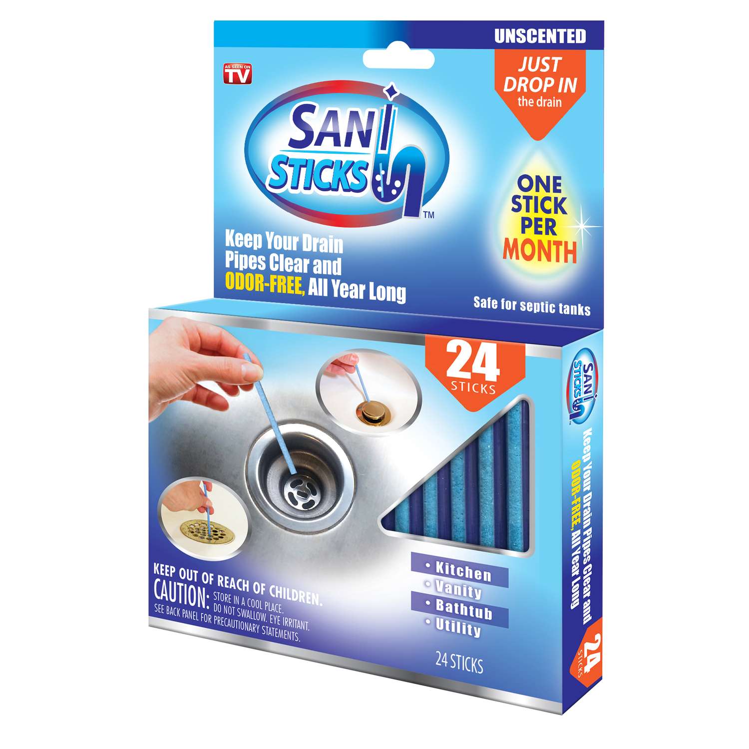 Sani Sticks No Scent Concentrated Deodorizing MultiPurpose Cleaner