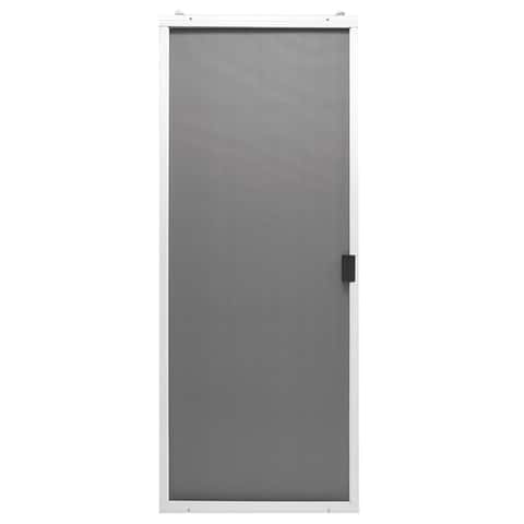 Precision 80 in. H X 30 in. W Breezeway Gray Steel Adjustable Sliding Screen Door