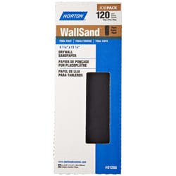 Norton WallSand 11-1/4 in. L X 4-3/16 in. W 120 Grit Silicon Carbide Drywall Sanding Sheet 25 pk