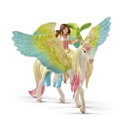 Schleich Bayala Fairy Surah w/Glitter Pegasus Toy Multicolored