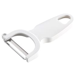 Cutlery Pro White Plastic/Stainless Steel Peeler