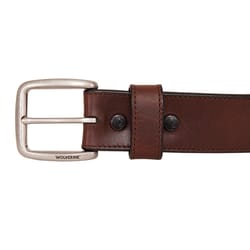 Wolverine Leather Signature Jean Belt 1.5 in. W Brown