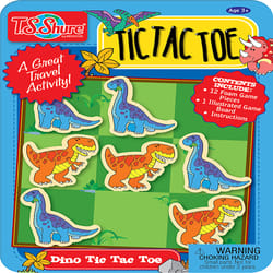 T.S. Shure Dino Tic Tac Toe Magnetic Game Tin Multicolor