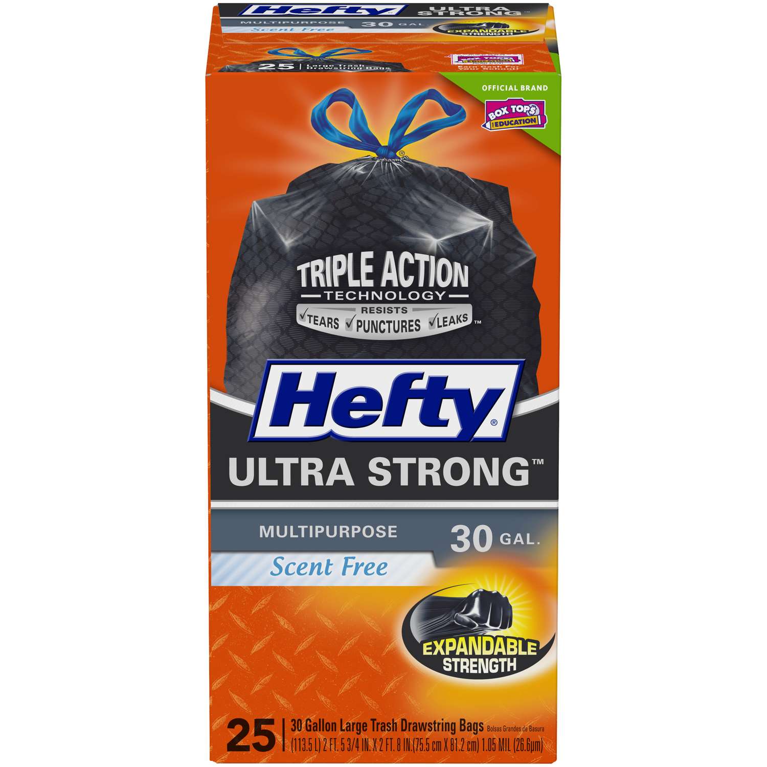Hefty Ultra Strong 30 gal. Trash Bags Drawstring 25 pk Ace Hardware