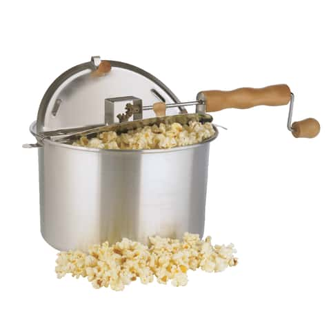 Whirley Pop Aluminum Stove Top Popcorn Popper 16.5 in. 6 qt Silver - Ace  Hardware