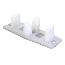 Prime-Line 1.38 in. D X 3 in. L Matte White Plastic By-Pass Guide 2 pc