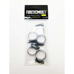 FOREVERBOLT 9/16 in to 1-15/8 in. SAE 10 Black Hose Clamp Stainless Steel Band