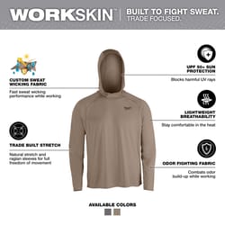 Milwaukee Workskin XXL Long Sleeve Men's Hooded Sandstone Hooded Sweatshirt