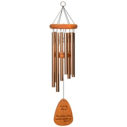 Wind River In Loving Memory Bronze Aluminum/Wood 24 in. Wind Chime