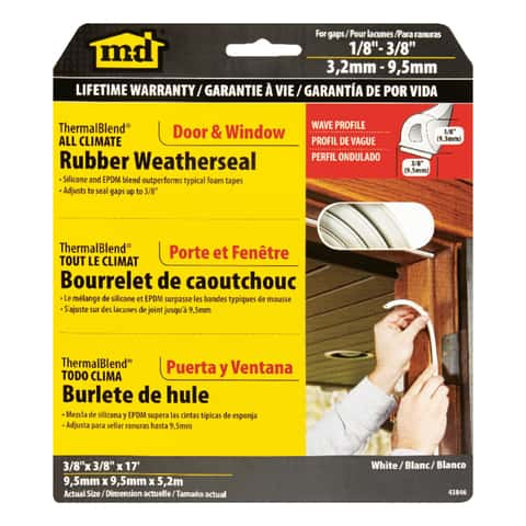 M-D White Foam Weather Stripping Tape For Doors and Windows 17 ft. L X 3/16  in. - Ace Hardware