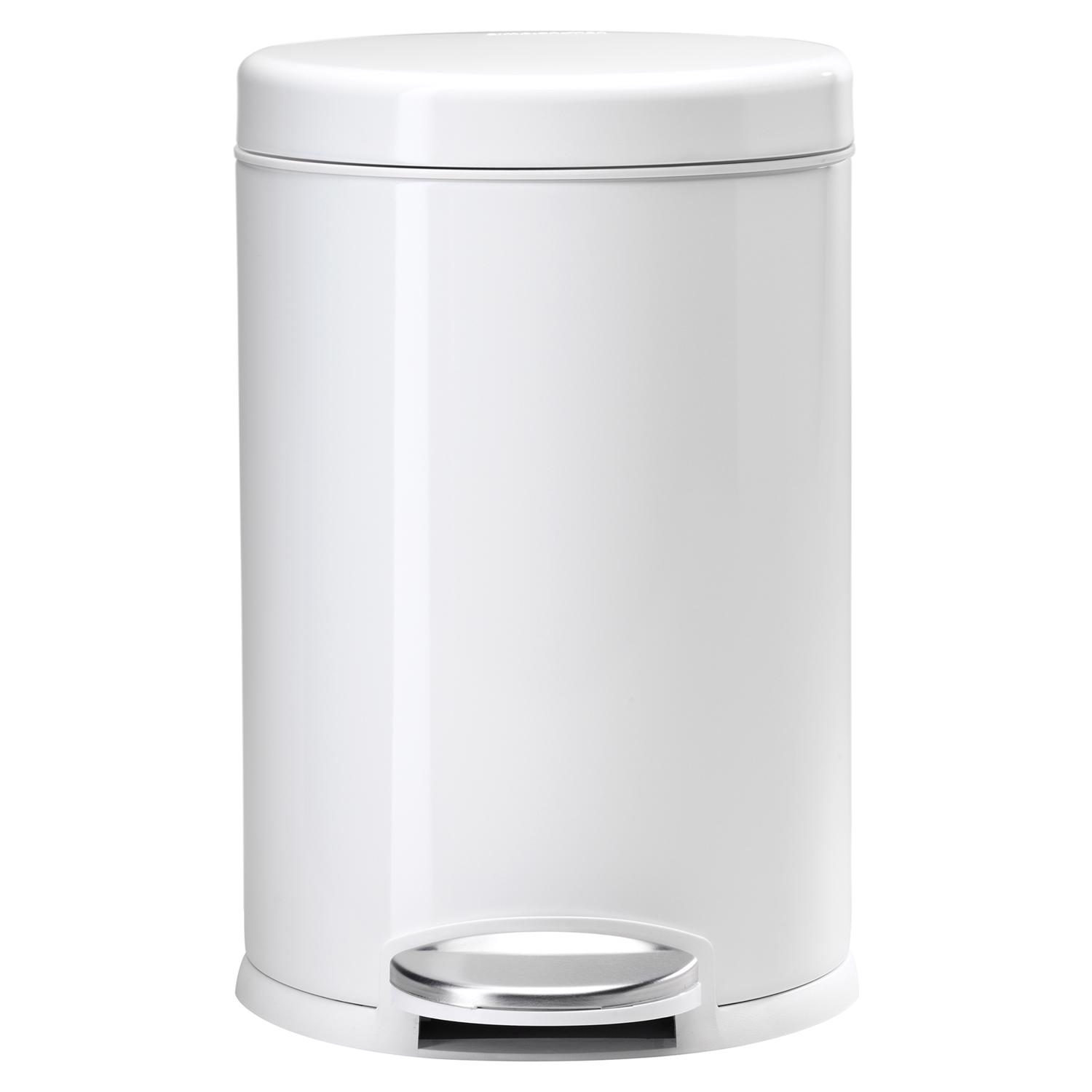 Photos - Other interior and decor Simplehuman 4.5 L White Stainless Steel Step On Trash Can CW1853 