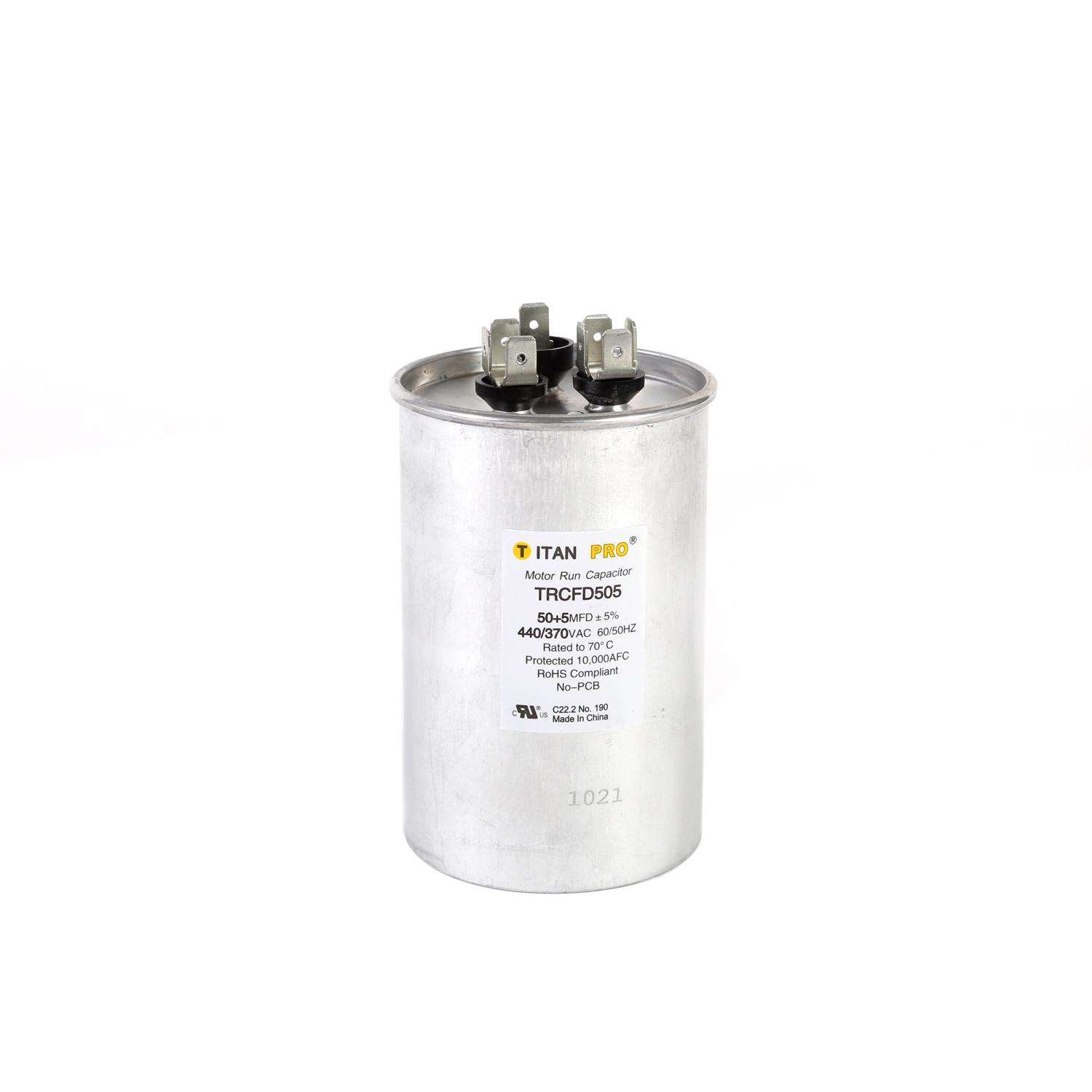 Titan Pro 50+5 MFD 440 V Round Run Capacitor Ace Hardware