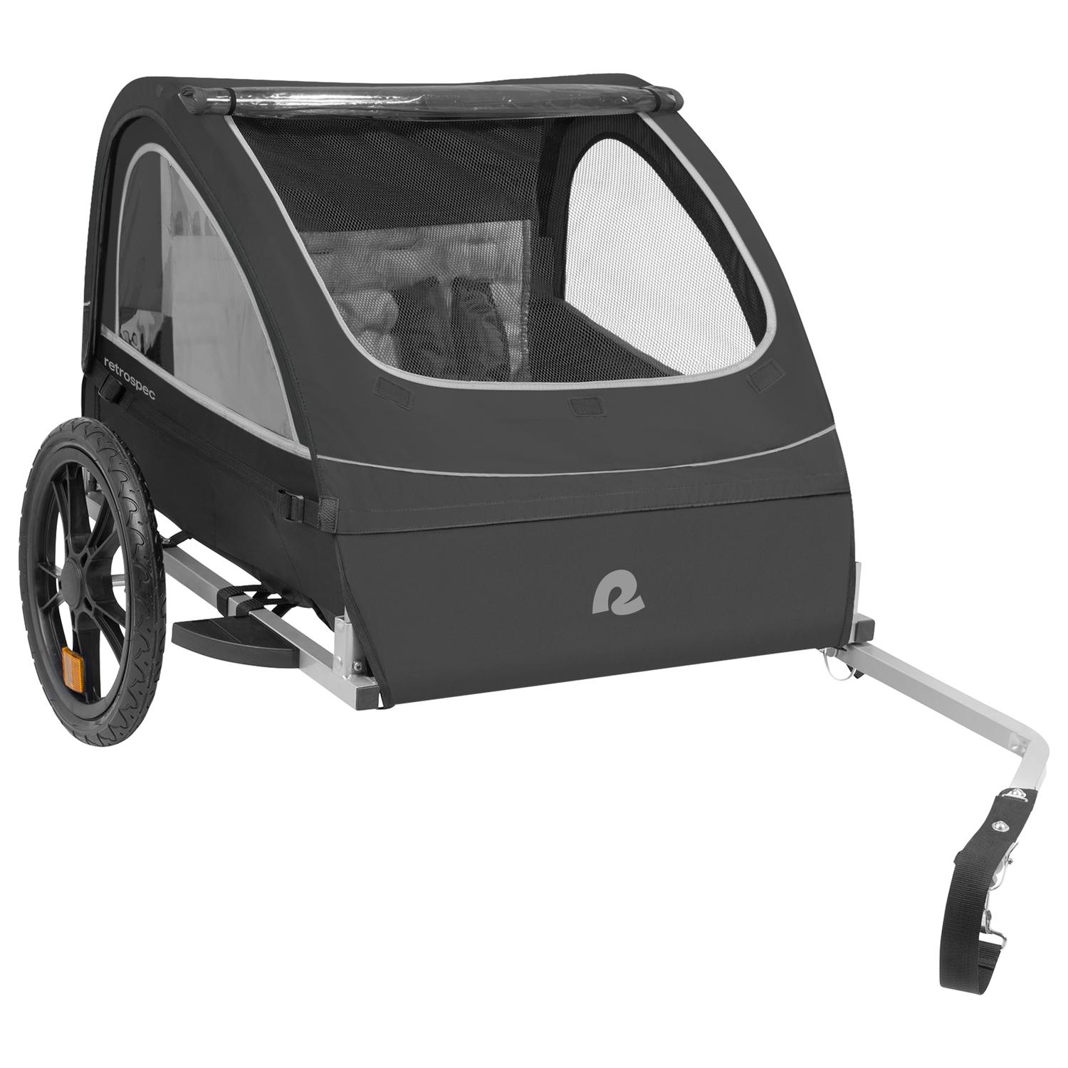 Retrospec Rover Fabric/Steel Child Trailer 80 lb Black Sansujyuku sansujyuku.com