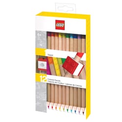 LEGO Classic Iconic Colored Pencils with Topper Wood/Plastic 12 pk