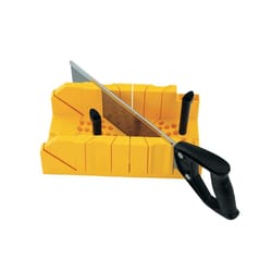 Stanley Clamping Miter Box with Saw 22-1/2 in. Cuts Miters on 45 deg. and 90 deg., Face Angle 45