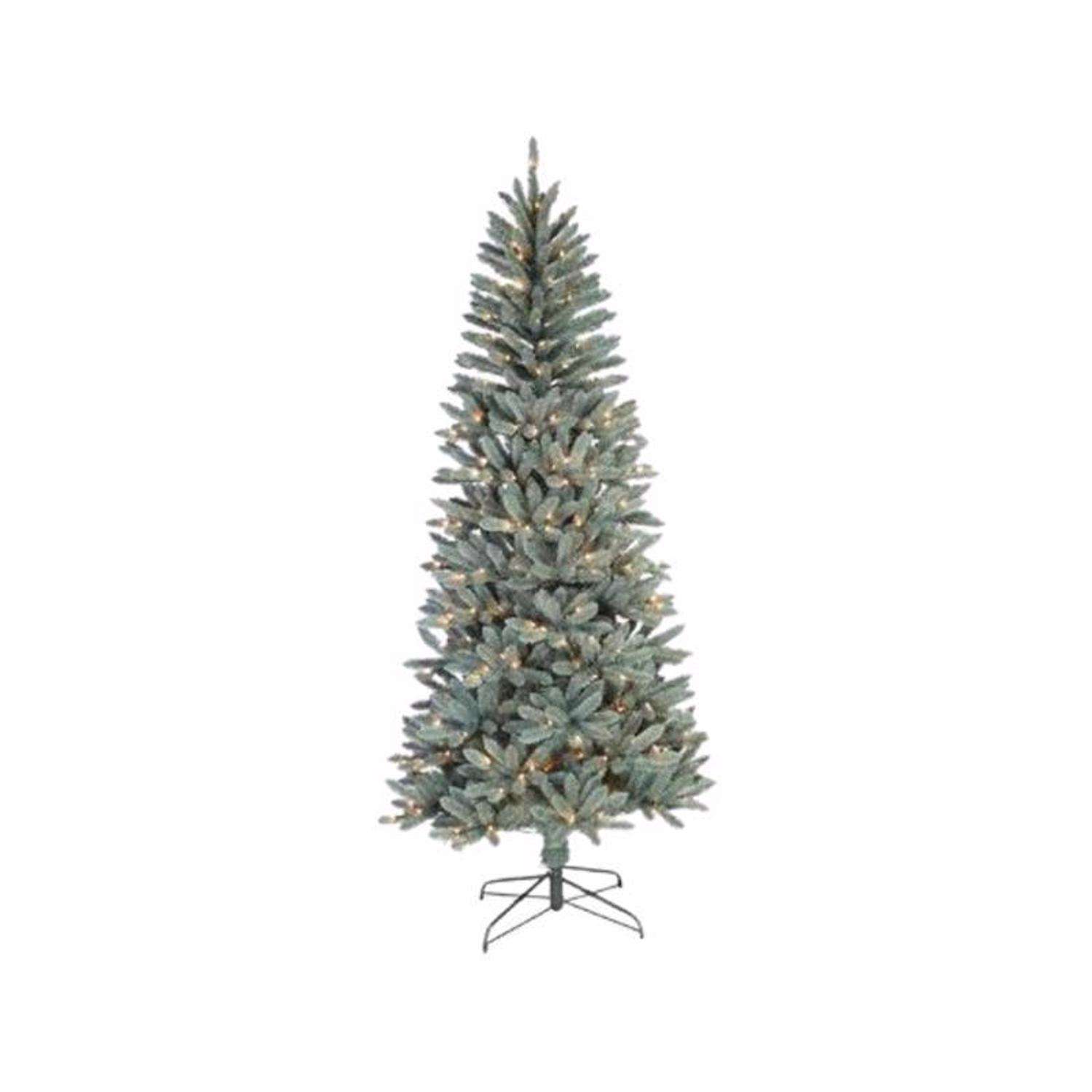 Celebrations 7 ft. Slim LED 400 ct Blue Spruce Christmas Tree Ace