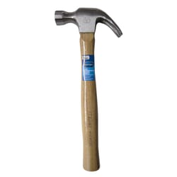 Century Drill & Tool 16 oz Smooth Face Curved Claw Hammer 12.63 in. Hickory Handle