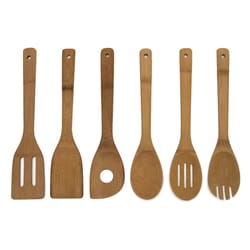 Lipper International Neutral Natural Bamboo Kitchen Tool Set