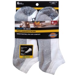 Dickies Men's Dri-Tech No-Show Socks White