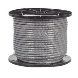 Campbell Clear Vinyl Galvanized Steel 3/16 in. D X 250 ft. L Aircraft Cable