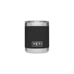 YETI Rambler 10 oz Black BPA Free Lowball Tumbler with MagSlider Lid