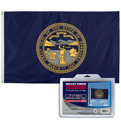 Valley Forge Nebraska State Flag 36 in. H X 60 in. W