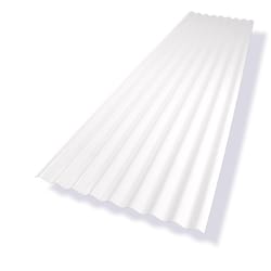 Palruf 26 in. W X 144 in. L PVC Roof Panel White Opaque