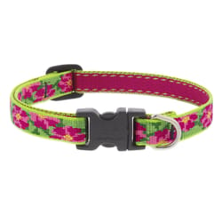 LupinePet Original Multicolored Petunias Nylon Dog Adjustable Collar