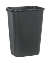 Rubbermaid Deskside 10.25 gal Black Resin Rectangle Trash Can