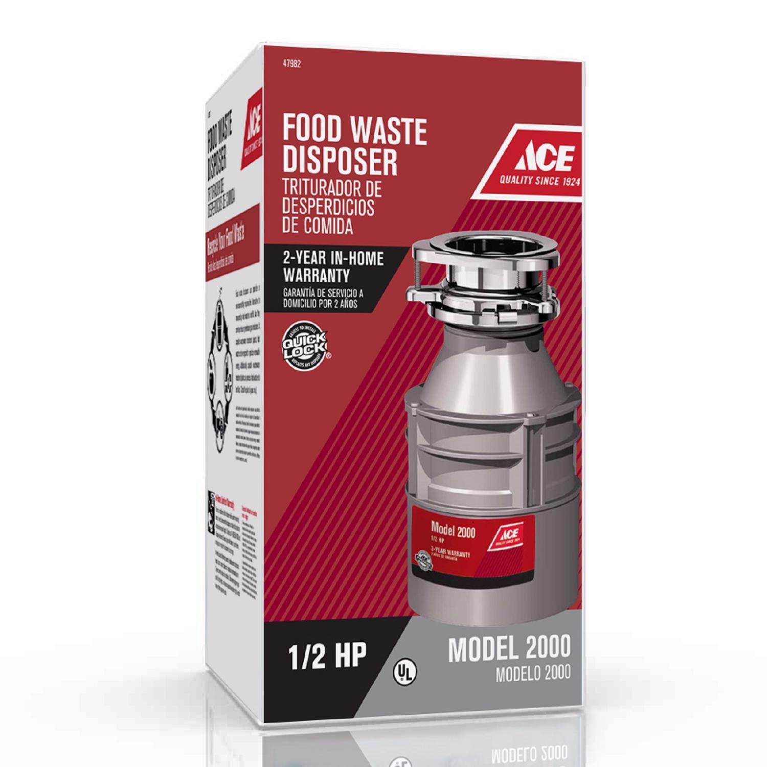 Ace 1/2 hp Garbage Disposal; Ace 1/2 hp Garbage Disposal Ace 1/2 hp Garbage Disposal; Ace 1/2 hp Garbage Disposal