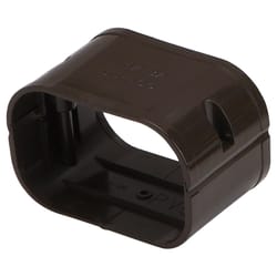 Slimduct Lineset Cover Coupler 3.75 in. W Brown