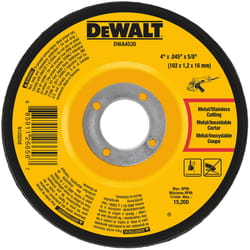 DeWalt High Performance 4 in. D X 5/8 in. Aluminum Oxide Cut-Off Wheel 1 pc