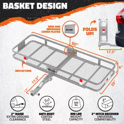 Mockins Gray 16 ft³ Tow Hitch Cargo Carrier Cars/SUVs 1 pk