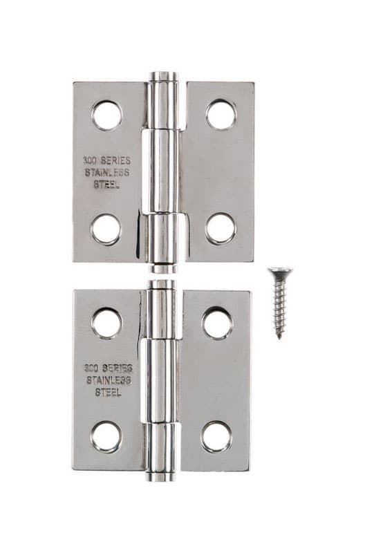 Ace .95 in. W X 1-1/2 in. L Stainless Steel Silver Stainless Steel Narrow Hinge 2 pk - 01-3540-415 - Hardware Accessories  sku 01-3540-415
