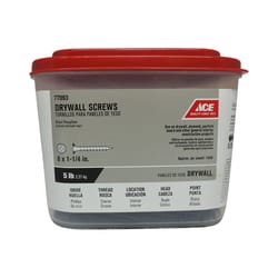Ace No. 6 wire X 1-1/4 in. L Phillips Coarse Drywall Screws 5 lb 1417 pk
