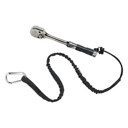 Ergodyne Squids Aluminum/Nylon Carabiner Lanyard 42 in. L Black