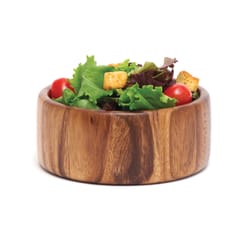 Lipper International Brown Acacia Wood Rustic Straight Side Bowl 6 in. D 1 pc