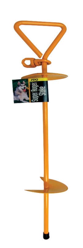 A01313 PDQ Boss Pet Yellow Metal Dog Tie Out Stake Large/ sku A01313