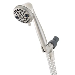 Oxygenics PowerFlow Brushed Nickel ABS Plastic 3 settings Handheld Showerhead 1.75 gpm