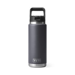 YETI Rambler 26 oz Charcoal BPA Free Bottle with Straw Cap