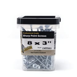 Big Timber No. 8 Sizes X 3 in. L Phillips Zinc-Plated Fine Sharp Point Screws 75 pk