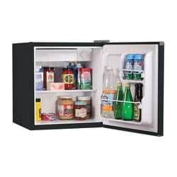 Black+Decker 1.7 cu ft Black Steel Compact Refrigerator 75 W