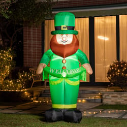 Glitzhome St. Patrick's Inflatable Leprechaun Decor Nylon 1 pc