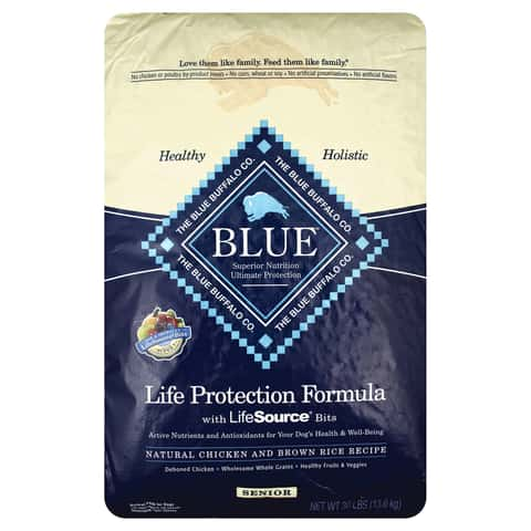 Blue buffalo senior dry dog sale food