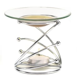 Fragrance Foundry 3.75 in. H X 5 in. W X 5 in. L Silver Glass/Iron Splash Oil Warmer