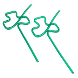 Chef Craft Green Plastic st.Patrick's Straw