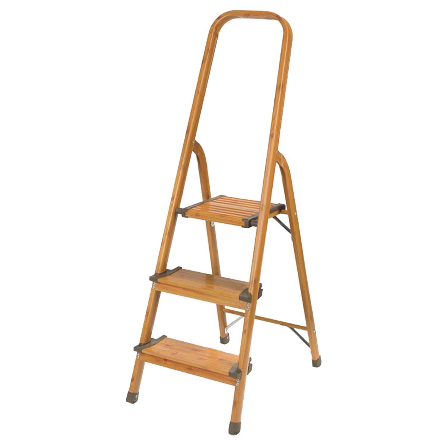 Polder 3-Step 50 in. H X 16.5 in. W X 25 in. D 225 lb. capacity 3 step Aluminum Folding Step Stool Sansujyuku sansujyuku.com